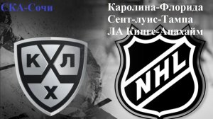 СКА-Сочи, Каролина-Флорида, Сент-Луис-Тампа, Лос-Анджелес-Анахайм прогнозы на хоккей 16 января 2026