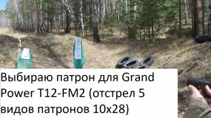 Выбираю патрон к Grand Power T12-FM2. Кучность: Темп, Фортуна АКБС, Техкрим Хард и Максимум(2 вида)