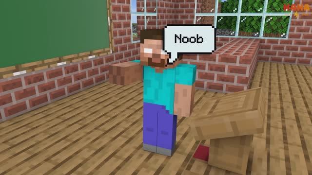 Веселый класс Херобрина Часть 1 (анимация Minecraft) смотреть онлайн