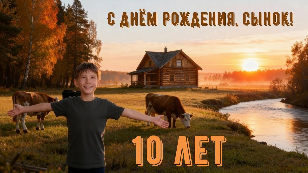 Сыну 10 лет. Крутое поздравление, песня, музыкальная открытка для сына. С днём рождения, с юбилеем!