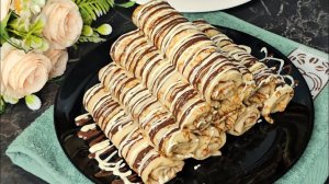 Боже как вкусно. Вы обязательно будете готовить эти блинчики «Рафаэлло» снова и снова!