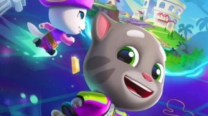 Отправьтесь в приключение между мирами в игре «Говорящий Том: гонка на время»!  Быстро бегите сквозь