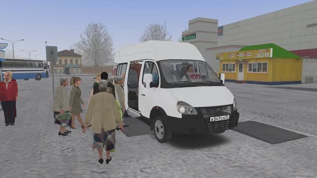 OMSI 2. ГАЗ-322120 (2010-2024) Suburban. Маршрут: 100. Карта: Чистогорск