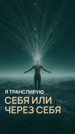 Я транслирую себя или через себя