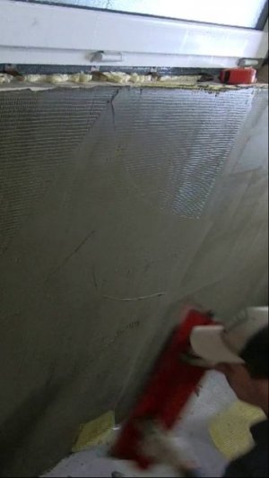 🏡Волновая штукатурка газобетона по сетке🔥