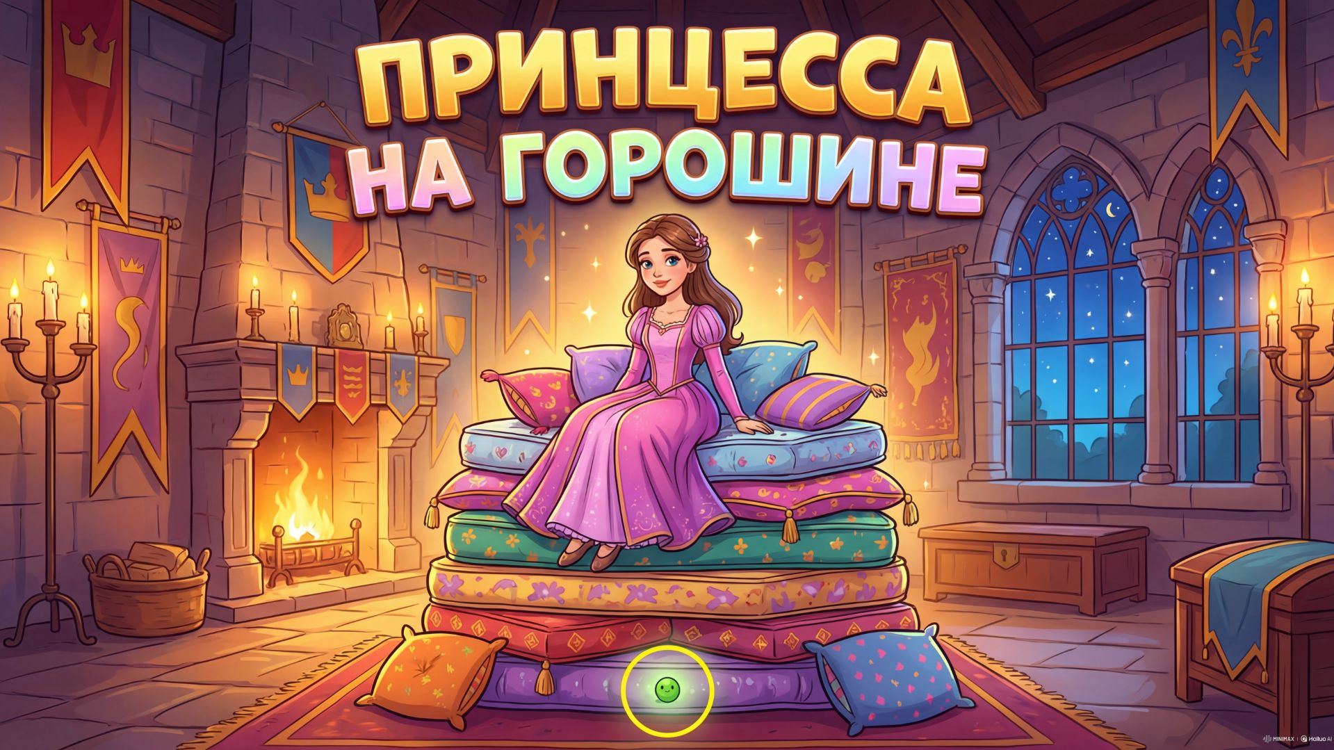 👑🌱 ПРИНЦЕССА НА ГОРОШИНЕ 🌱👑 Сказка-мультфильм для детей✨ смотреть онлайн
