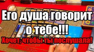 Его душа говорит о тебе!!! Хочет, чтобы ты послушала! ТАРО РАСКЛАД☘️❤️