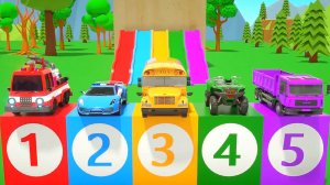 Веселые мультики для детей и малышей. Веселые песенки для малышей. Веселые мультики про машинки.