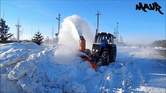 Снегоочиститель СУ 2.1 ОМ на МТЗ 1221 смотреть онлайн