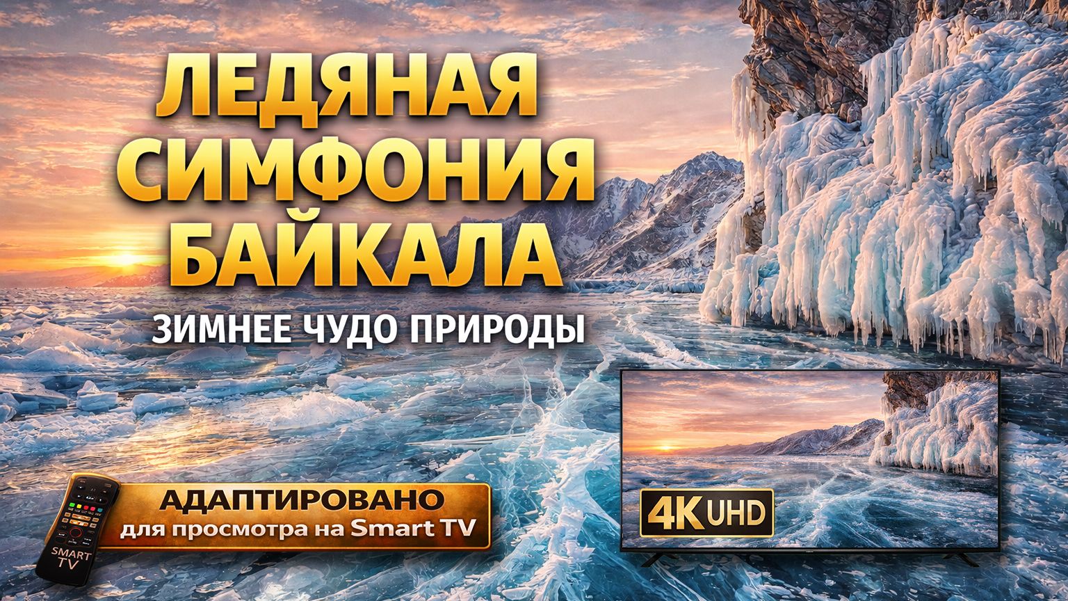 Ледяная симфония Байкала | Видео 4K (UHD)
