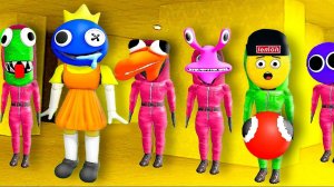 КАЛЬМАРЫ РАДУЖНЫЕ ДРУЗЬЯ В ЗАКУЛИСЬЕ В ГАРРИС МОД! НУБАСТЕР