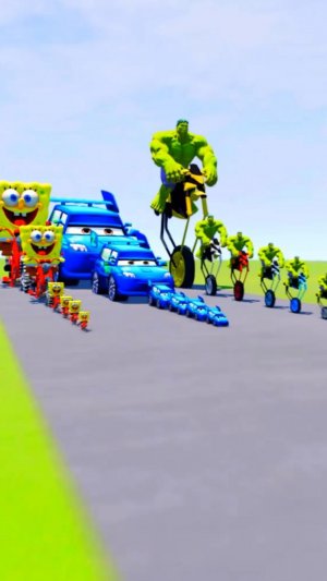 МУЛЬТИКИ ПРО МАШИНКИ ХАЛК И ГУБКА БОБ