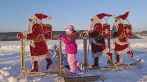 Новогодние приключения Насти: воздушный шар, ледовый городок и катание на коньках!