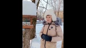 Кормили птиц на участке садика