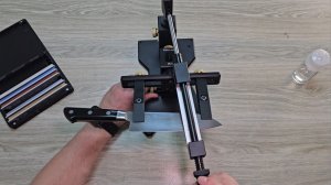 179. Заточка сантоку сталь MOV, абразивы Grindstone ОА, точилка "Вектор Х1"