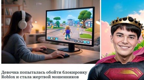 ▶️1️⃣9️⃣Школьница потеряла 82 тысячи рублей при попытке обойти блокировку Roblox