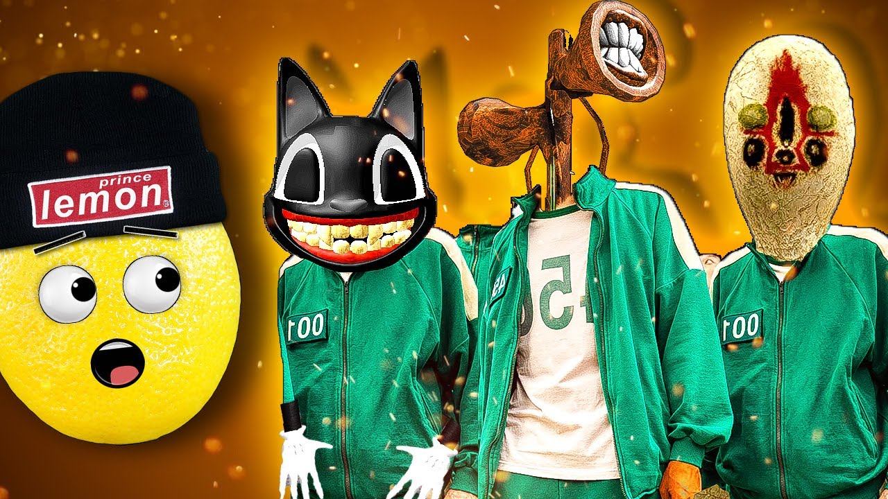 МОНСТРЫ В ИГРЕ В КАЛЬМАРА! СИРЕНОГОЛОВЫЙ, КАРТУН КЭТ SIRENHEAD