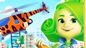 Фиксики.  Мастера на вертолетах. Фиксики спешат на помошь. мультфиль игра