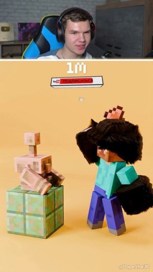 100 Волос Vs 5 МЛН в Майнкрафт!💀⚡ #shorts #шортс #minecraft #майнкрафт #майн #прикол #мем #шутка