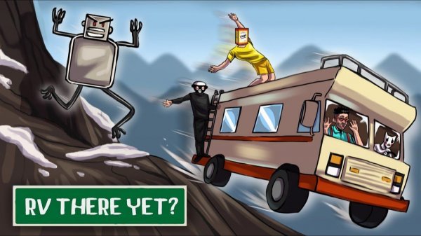 СПУСК С ГОРЫ НА МАКСИМАЛЬНОЙ СКОРОСТИ, РОБОТЫ, ВЗРЫВЫ И ЗАБАВНЫЙ ФИНАЛ В RV THERE YET