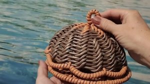 Корневое плетение, мини плейсмат с крышкой