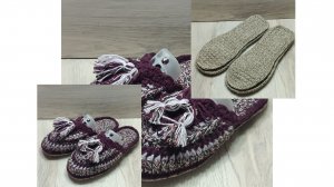 ✨Вязаные тапочки. ✨Подошва.✨Вязаная стелька.✨