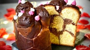 необычный ПАСХАЛЬНЫЙ кулич на дрожжах - МРАМОРНЫЙ, Влажный, Двухцветный! Рецепт КУЛИЧА на Пасху 2025