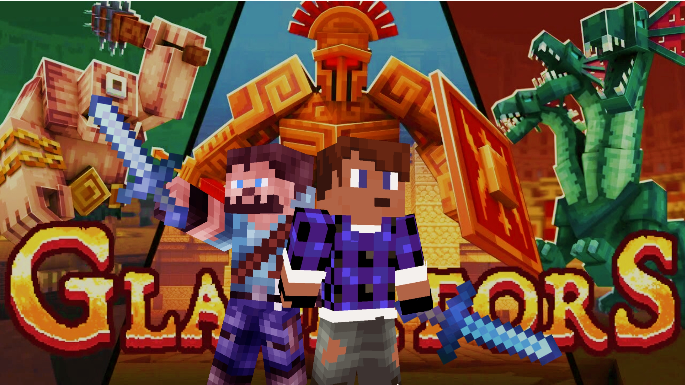 Майнкрафт, но мы впервые попали на арену гладиаторов. [майнкрафт]