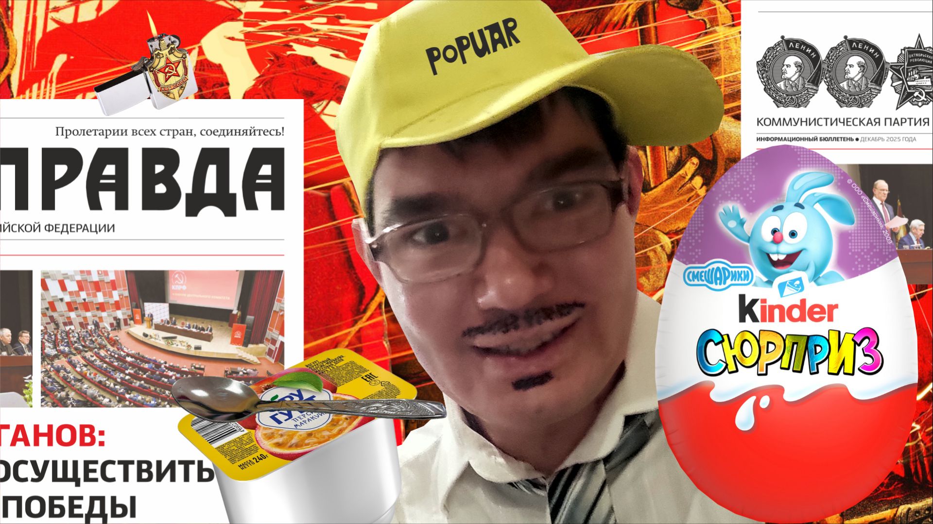 Газета Правда и вкусный Йогурт, а так же Киндер сюрприз I Саша Попуар смотреть онлайн