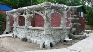 строительство беседки из  арт бетона мастер класс .Меленчук Коля.