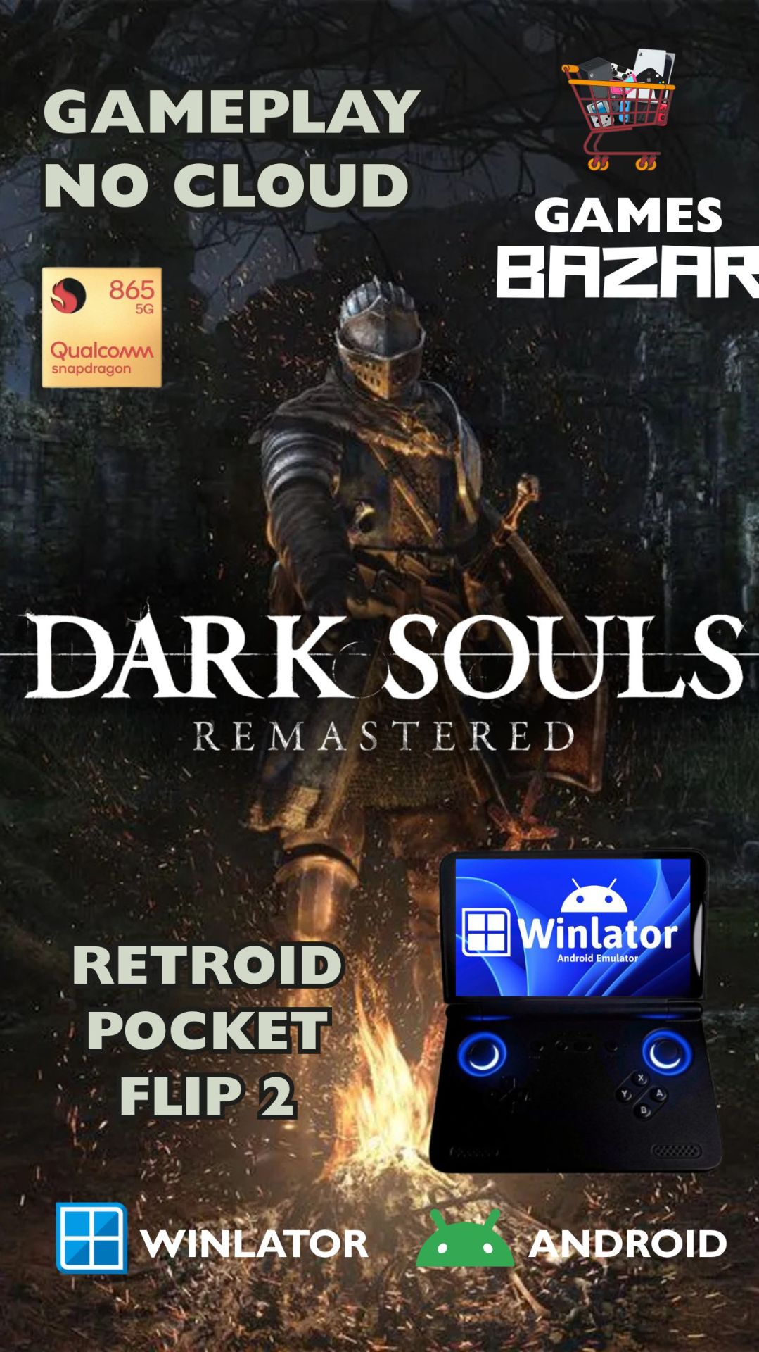 Dark Souls Remastered на андроид gameplay Winlator v10.1 Retroid pocket flip 2 #winlator смотреть онлайн