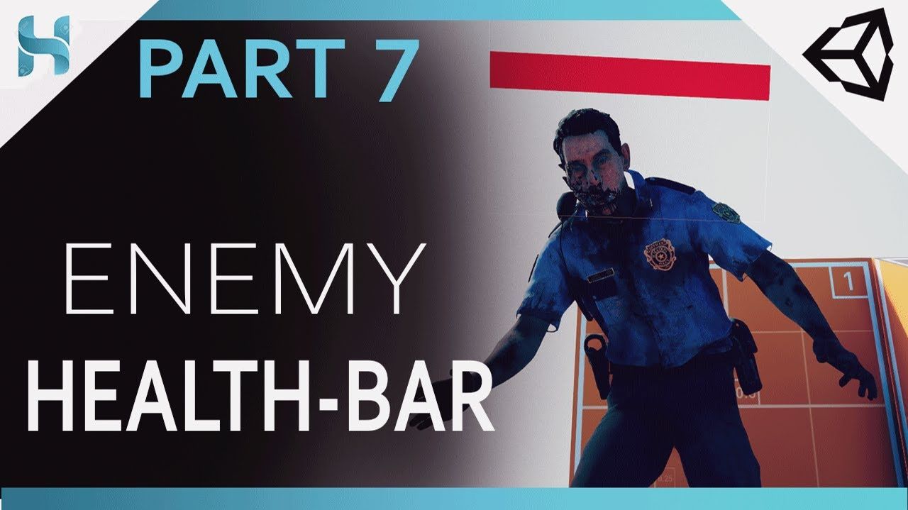 ENEMY HEALTH-BAR - Making Survival-Shooter Game in Unity: PART 7 смотреть онлайн
