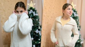 ✨️Белый джемпер поло на молнии английской резинкой✨️Мастер класс ✨️