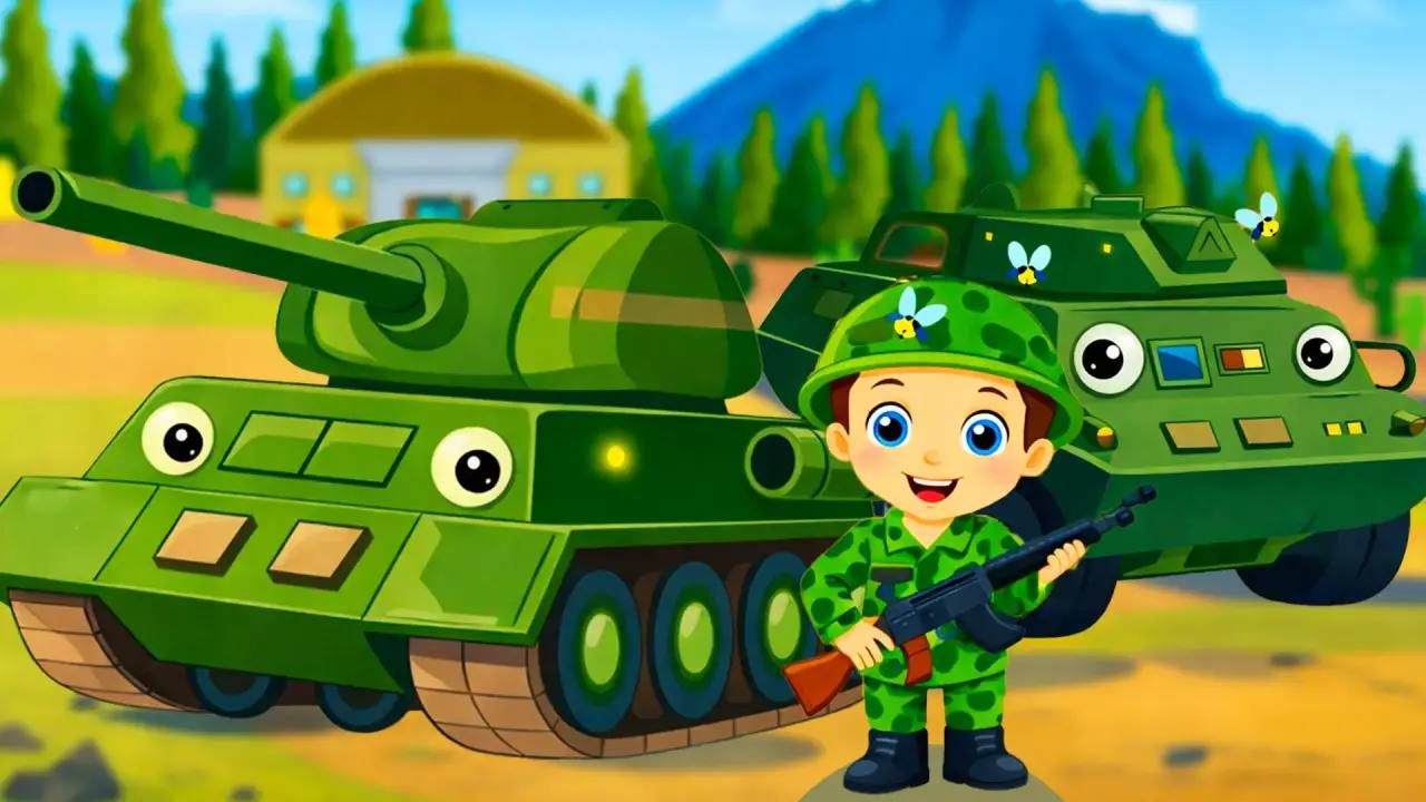 80 лет Победы! Мультфильм военная техника для детей – танк и бронетранспортер #Победа80 смотреть онлайн