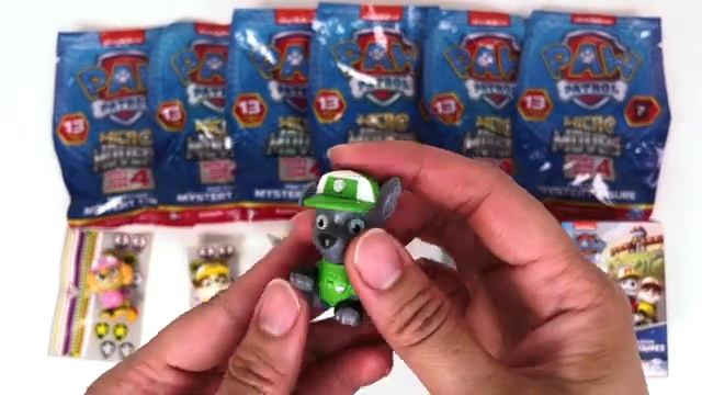 ASMR 12 игрушек-сюрпризов из мультфильма «Щенячий патруль»: видео распаковки без разговоров.