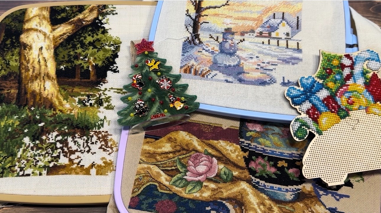 Вышивка крестом/«Пушистый Новый год»/СП”Вышить Всё”/Процессы. смотреть онлайн