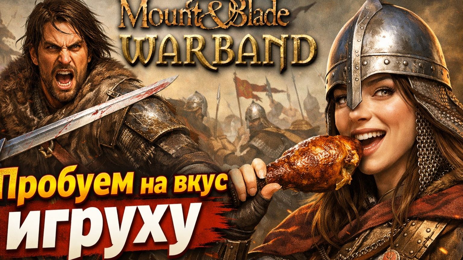 ПРОБУЕМ ИГРУХУ НА ВКУС 🍗 Mount and Blade Warband (Viking Conquest) смотреть онлайн