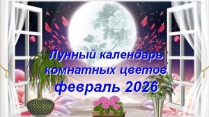 Лунный календарь комнатных растений и цветов на февраль 2026 года