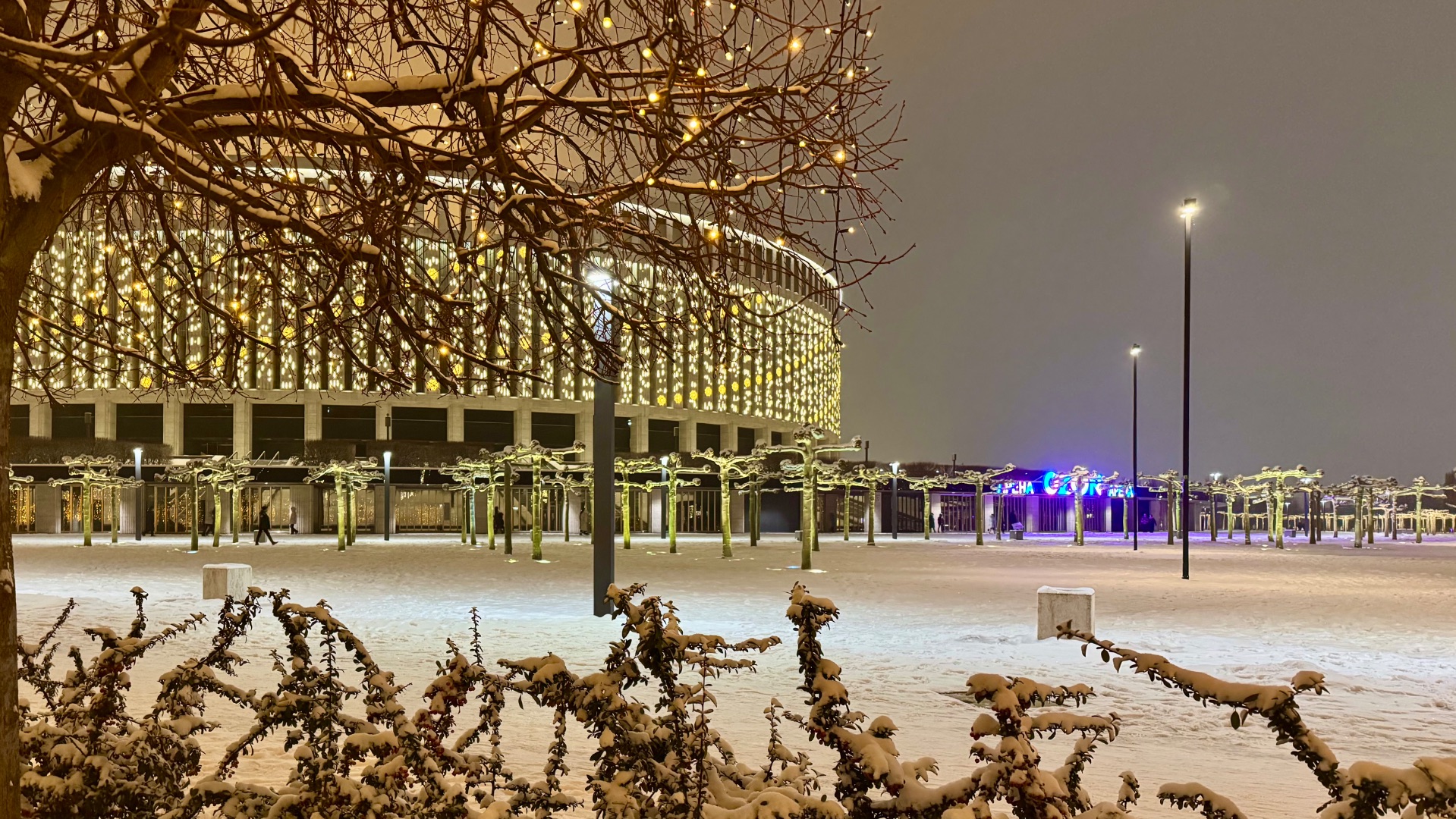 Снежная сказка в парке Галицкого в Краснодаре смотреть онлайн