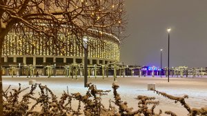 Снежная сказка в парке Галицкого в Краснодаре