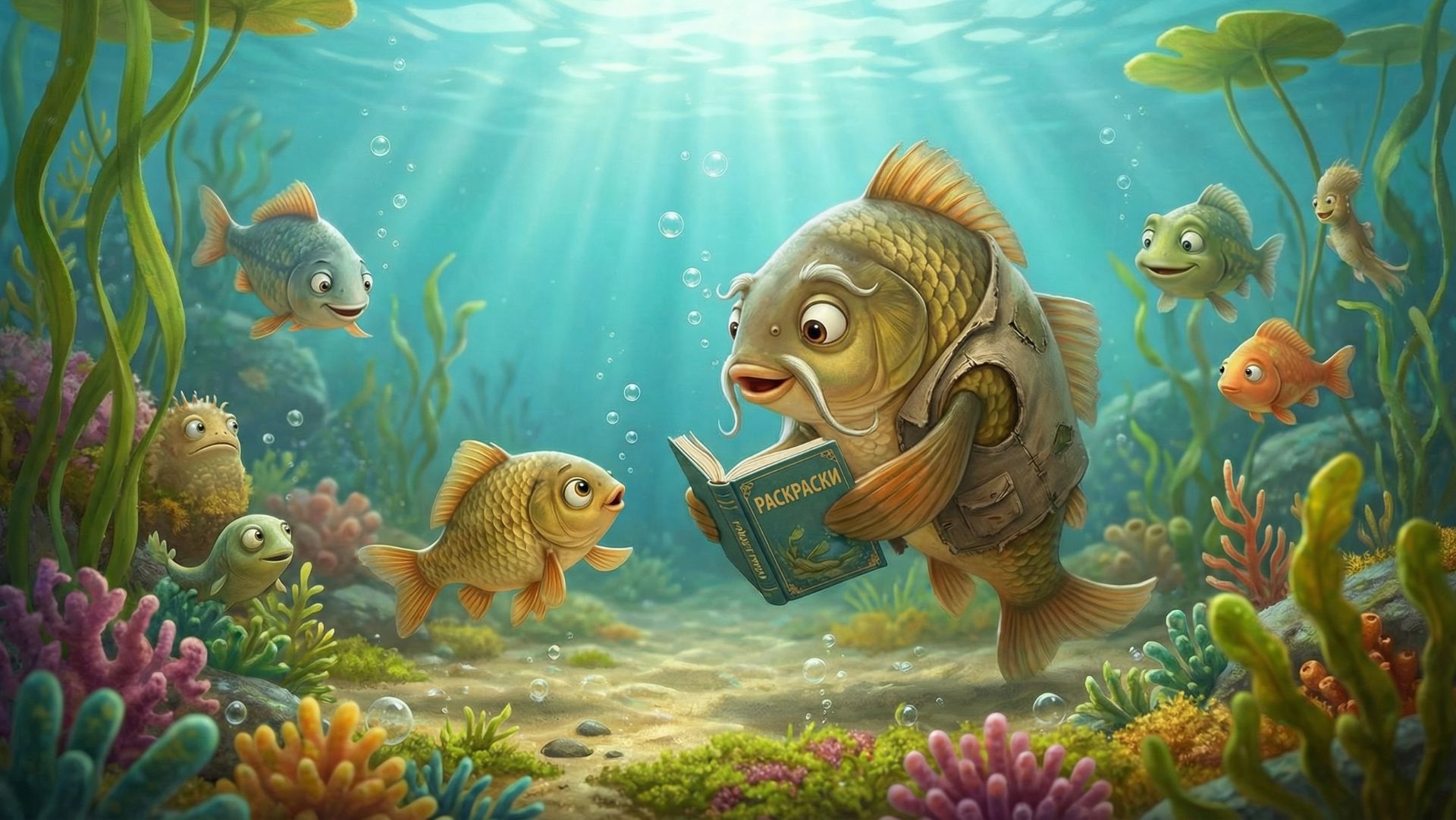 Карасёнку раз карась Подарил раскраску.(детская скороговорка) смотреть онлайн