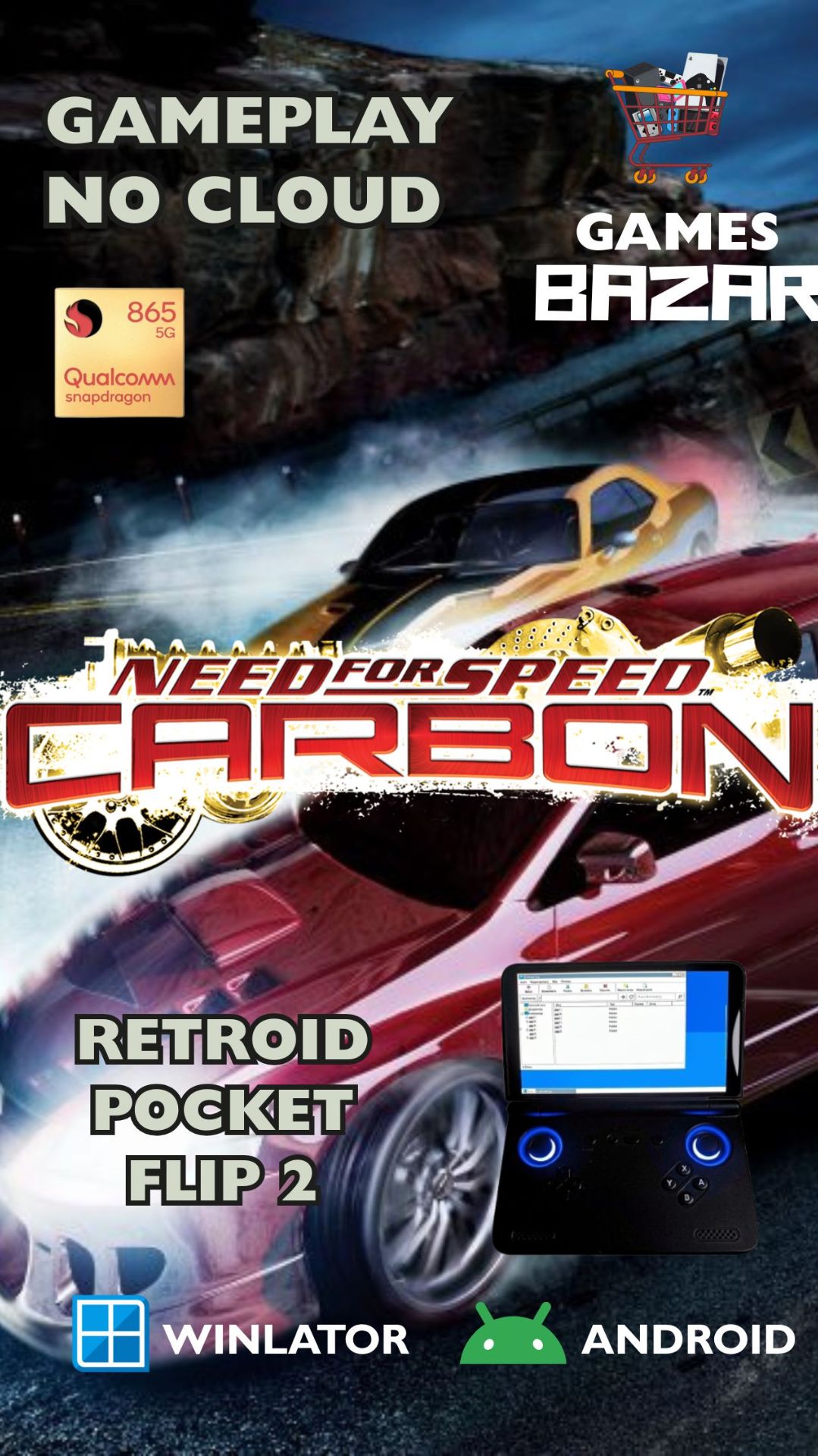 Need for Speed: Carbon на андроид gameplay Winlator v10.1 Retroid pocket flip 2 #winlator #nfs смотреть онлайн