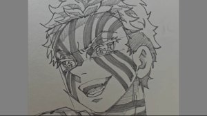 Вот как нарисовать демона из клинок рассекающий  демонов. DIY Арт