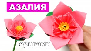 Оригами Азалия из бумаги 🌻 Бумажный цветок. Как сделать оригами цветы из бумаги