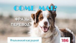 Что делать с этим COME MAI – Итальянский как родной – 186