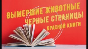 Вымершие животные земли. Красная книга. Черные страницы красной книги.