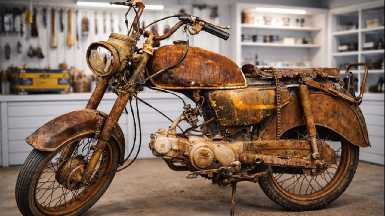 Реставрация Старого Ржавого Мотоцикла Honda смотреть онлайн