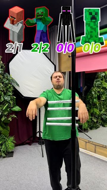 Герои игры МАЙНКРАФТ Minecraft проходят челендж