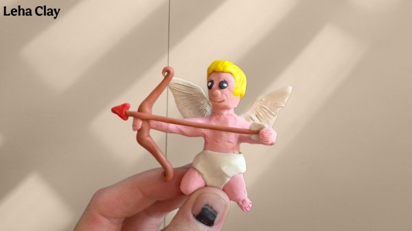 Как слепить Купидона из пластилина / Купидон из пластилина своими руками / Простая лепка Купидона