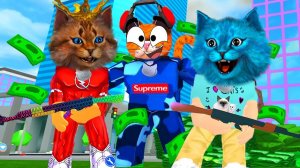 БЕЗУМНЫЙ ГОРОД С СУПЕРГЕРОЯМИ ГТА 5 РОБЛОКС ROBLOX JAILBREAK 2 ПОБЕГ КОТЕНОК ЛАЙК И КОТИК ИГРОМАН